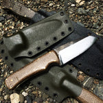 Camp Knife with Burlap Scales