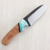 Camp Knife with Amboyna and Acrylic Scales