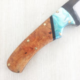 Camp Knife with Amboyna and Acrylic Scales