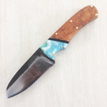 Camp Knife with Amboyna and Acrylic Scales