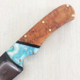 Camp Knife with Amboyna and Acrylic Scales