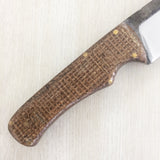 Camp Knife with Burlap Scales