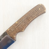 Camp Knife with Burlap Scales