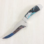 Multicolor Pueblo Inspired Inlaid Skinner Knife