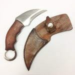 High Carbon Karambit with Wood Handle