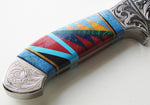 Multicolor Inlaid Handle Knife