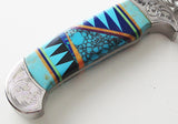 Inlaid Handle Hunting Knife