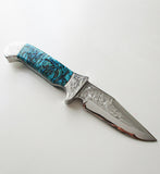 Genuine Turquoise Inlaid Handle Hunting Knife