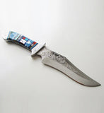 Multicolor Hand Inlaid Handle Knife